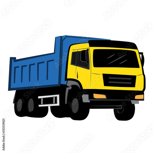 TRUCK transport vehicle illustration vector