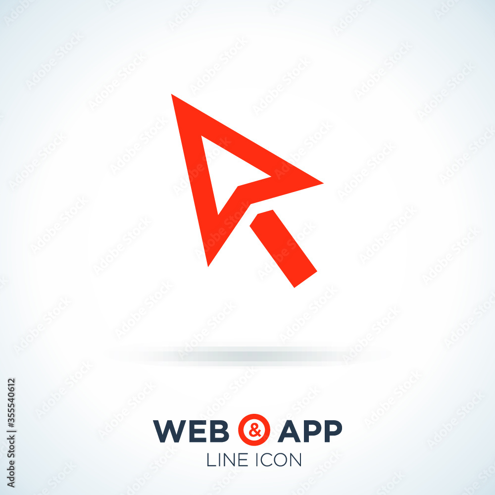 Cursor symbol line vector icon Cursor symbol line vector icon