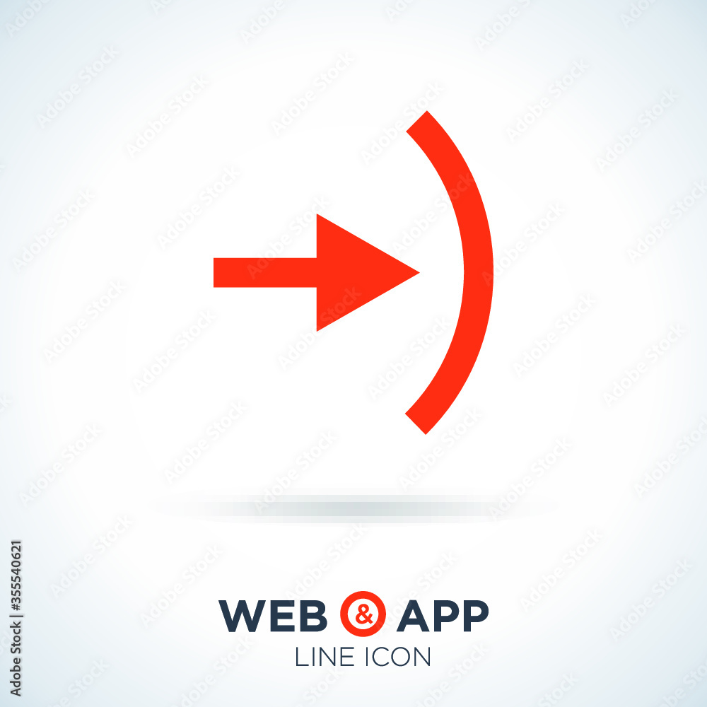 Entry сoming in line vector icon Entry сoming in line vector icon