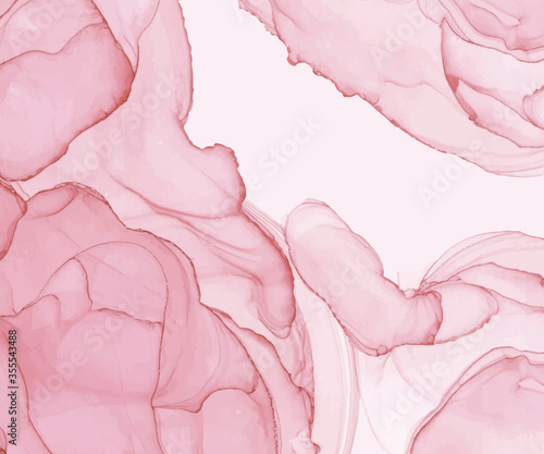 Pink alcohol ink texture. Abstract hand painted watercolor background.
