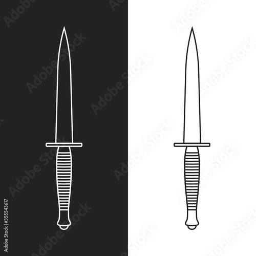 Sharp Knife Icon. Knife Vector Illustration Background