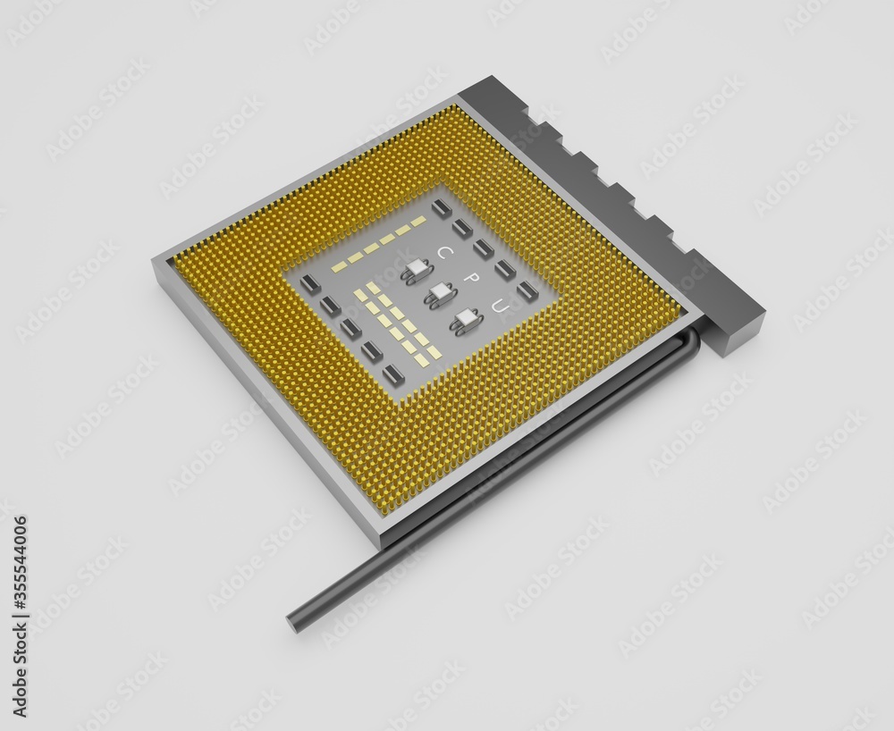 Computer Processor CPU socket concept. Rendered in 3D. Computer Processor CPU socket concept. Rendered in 3D.