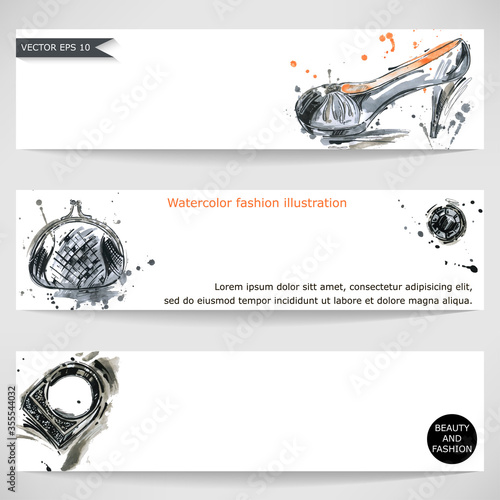 Fashion illustration. Beauty and fashion. Vector abstract background.