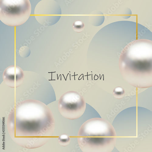 Abstract blurred background with pearl, vector illustration