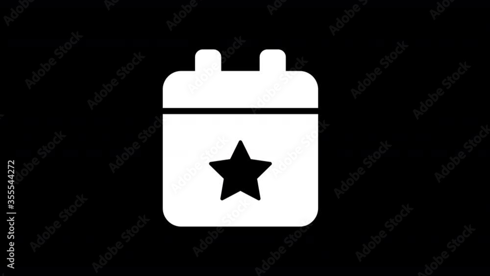 From the Glitch effect arises calendar star symbol. Then the TV turns off. Alpha channel Premultiplied - Matted with color black From the Glitch effect arises calendar star symbol. Then the TV turns off. Alpha channel Premultiplied - Matted with color black