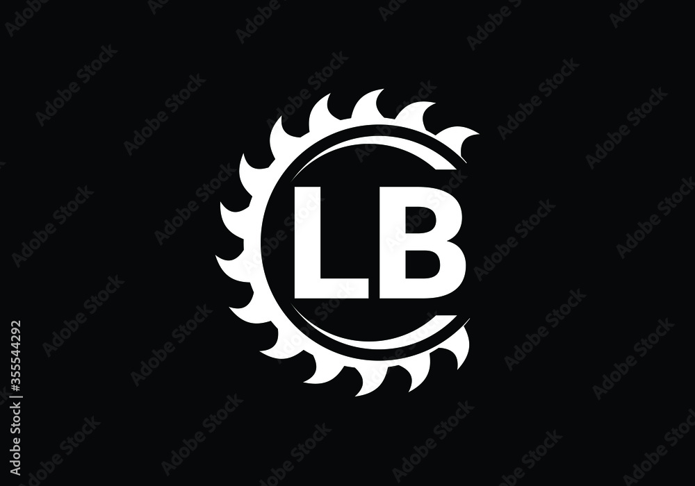 Fototapeta premium Initial Monogram Letter LB Logo Design Vector Template. L B Letter Logo Design