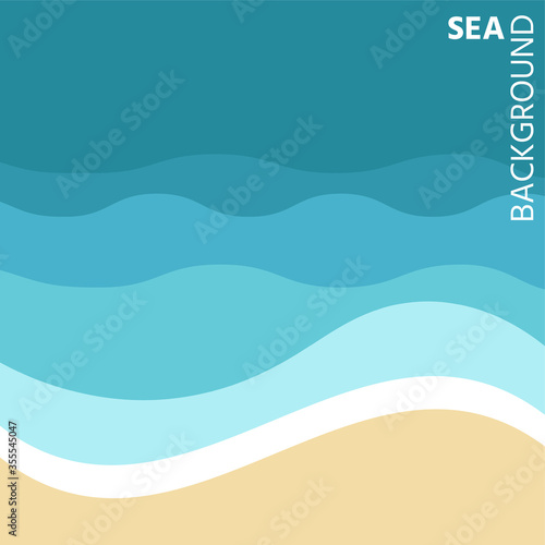 Sea background, waves, aqua. Template for a summer banner.
