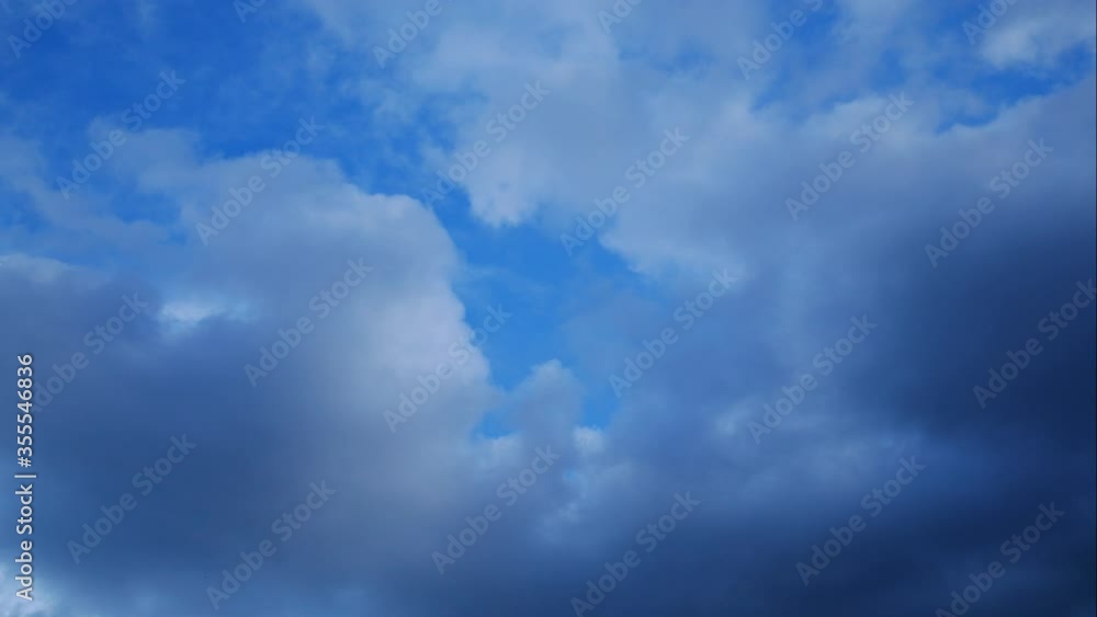Time lapse of moving white cloud with blue sky background at day time Time lapse of moving white cloud with blue sky background at day time
