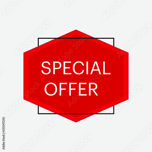 Special offer red vector design