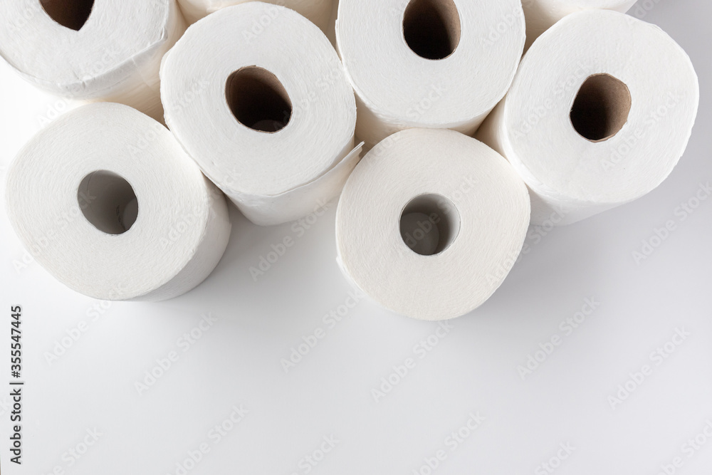 Top Down View of Rolls of Toilet Paper Top Down View of Rolls of Toilet Paper