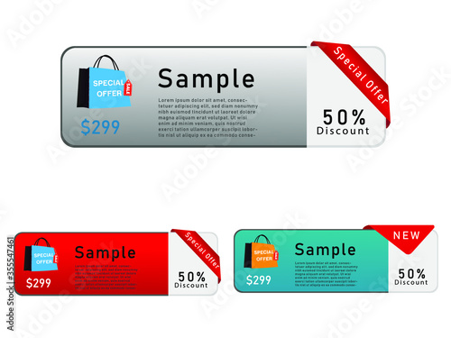 Special Offer & Discount Price Tag , vector format