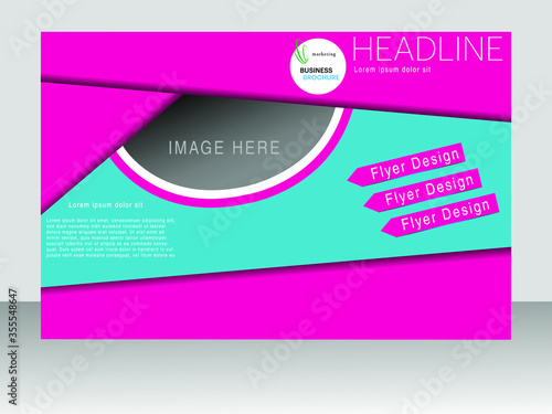 Creative Modern Landscape  Flyer Design Template Vector Design