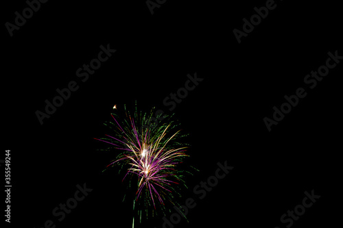 Fireworks display night in London  United Kingdom