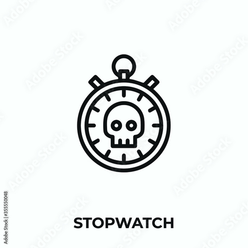 stopwatch icon vector. stopwatch sign symbol