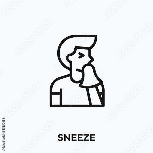 sneeze icon vector. sneeze sign symbol