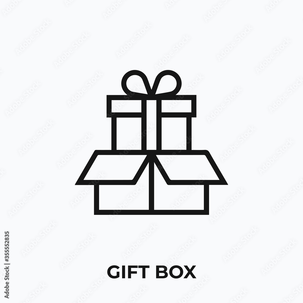 gift box icon vector. gift box sign symbol