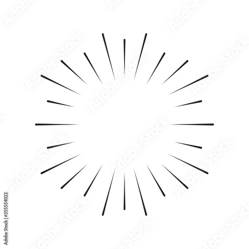 Retro Star Burst, Sun Ray, Isolated Vector Icon Illustration Background