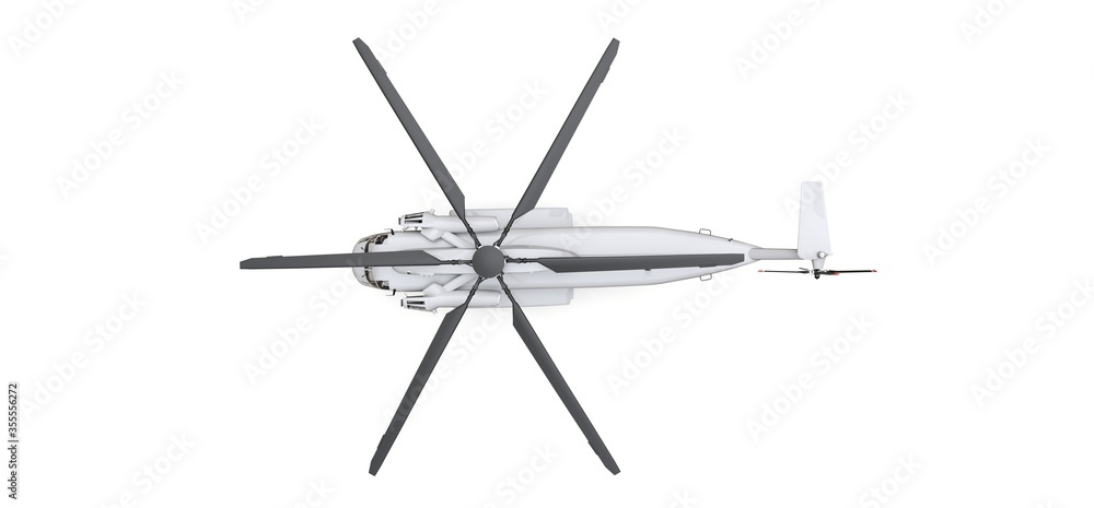 Military transport or rescue helicopter on white background. 3d illustration. Military transport or rescue helicopter on white background. 3d illustration.