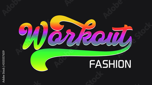 Gradient text effect. Modern calligraphy lettering. Design for typography poster or t-shirt and other uses. vector art illustrations