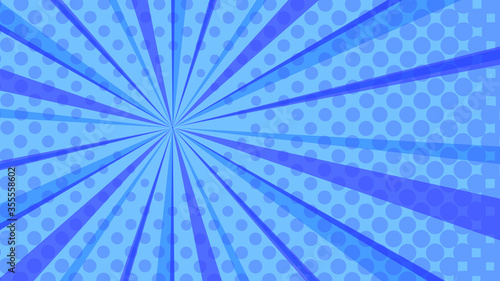 Pop art retro comic speech bubble on colorful dotted and rays backgrounds. Comics page, advertisement frame, poster. 