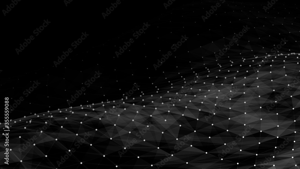 Vector polygonal space with dots and lines. Triangular structure. Background concept for your design. 3d Vector polygonal space with dots and lines. Triangular structure. Background concept for your design. 3d