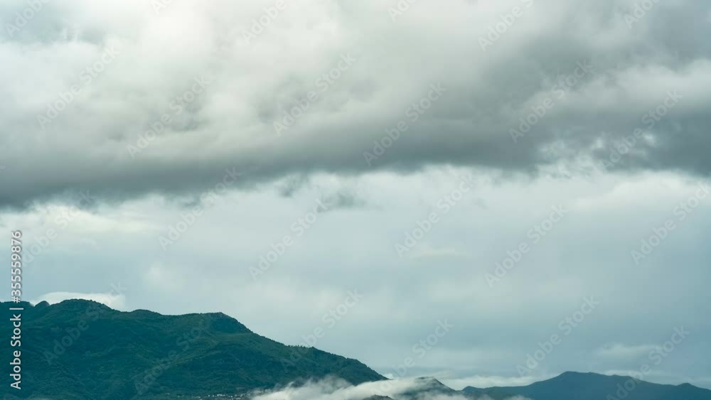 Cloudy storm sky motion over mountain profile timelapse,weather climate Cloudy storm sky motion over mountain profile timelapse,weather climate