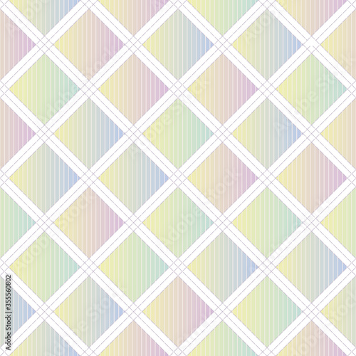 Abstract geometric seamless vector pattern in pastel ombre gradients. Decorative feminine surface print design for backgrounds, textures, stationery, wrapping paper, and packaging,