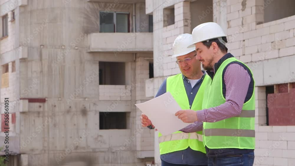 Meeting on Site between Engineer and Architect Meeting on Site between Engineer and Architect