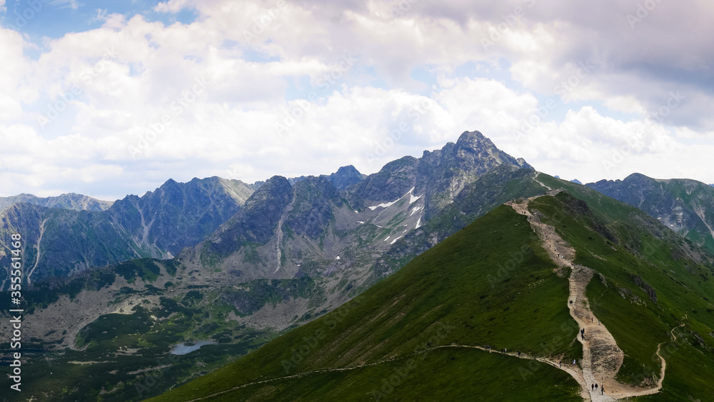 panorama tatr from the peak of Kasprowy of the Peak