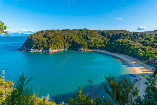 Te Pukatea bay at Abel Tasman national park in New Zealand photo