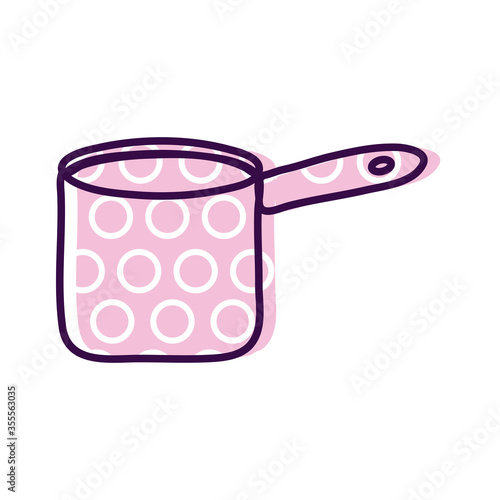 saucepan line and fill style icon vector design