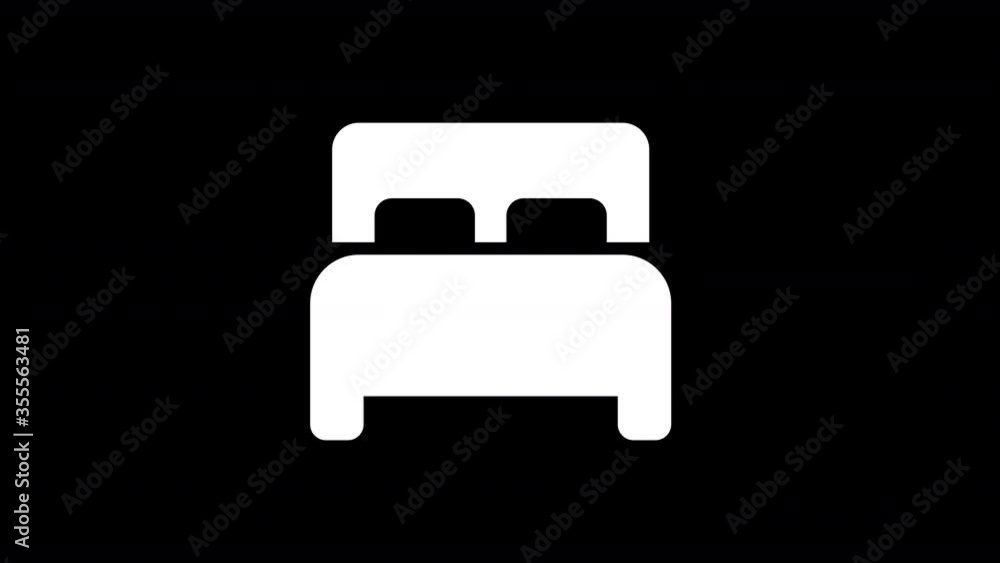 From the Glitch effect arises bed symbol. Then the TV turns off. Alpha channel Premultiplied - Matted with color black From the Glitch effect arises bed symbol. Then the TV turns off. Alpha channel Premultiplied - Matted with color black