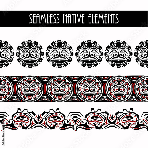 abstract background native north american set