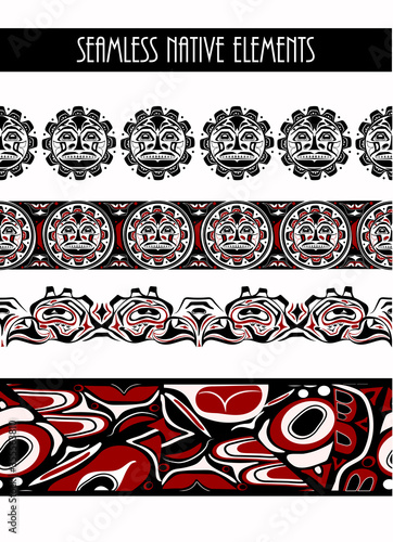 abstract background native north american set
