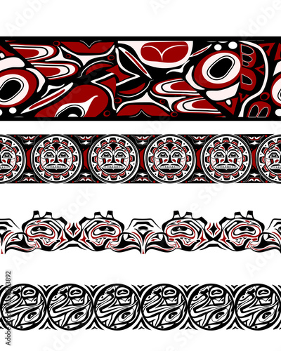 abstract background native north american set