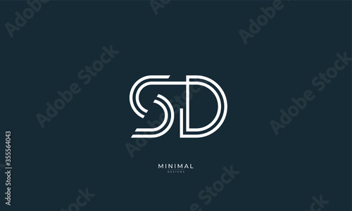 Alphabet letter icon logo SD