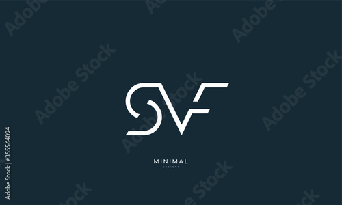 Alphabet letter icon logo SVF