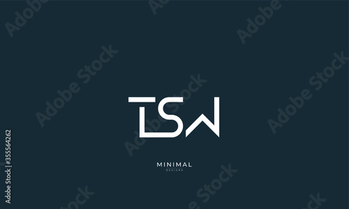 Alphabet letter icon logo TSW
