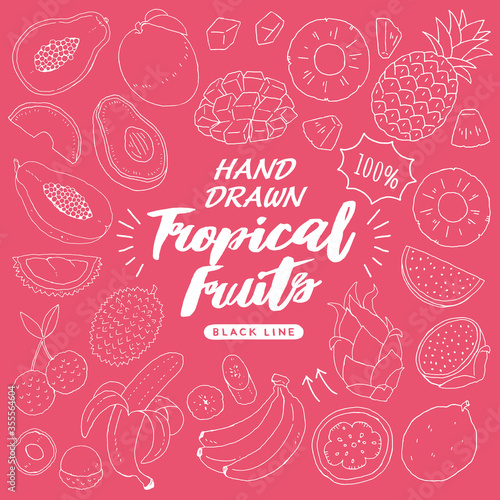 Handdrawn_fruit_tropical_2