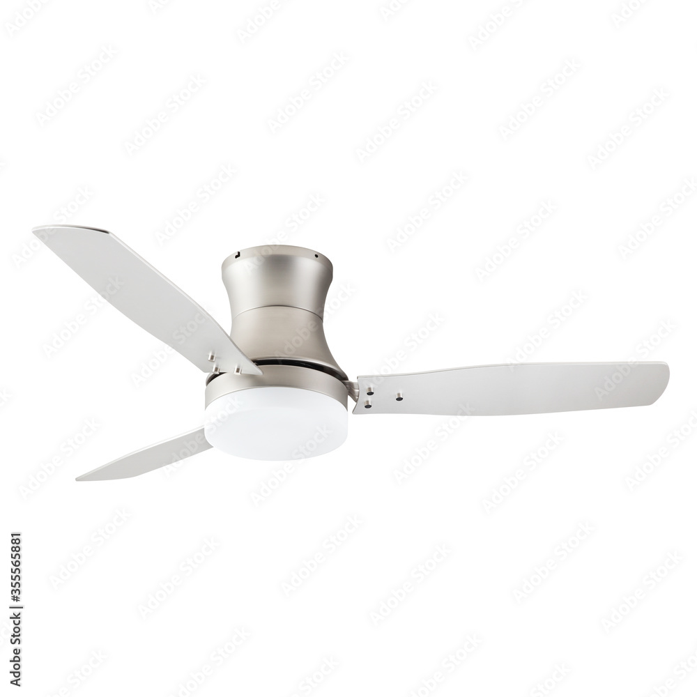 ceiling fan with light flush mount white