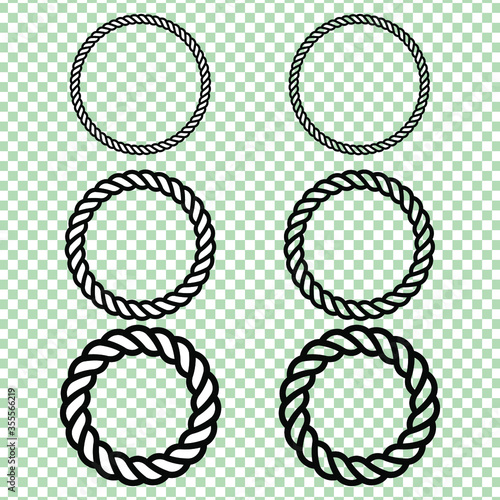 Nautical rope brushes, fill and outline.