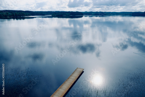 landing stage Footbridge Zarasai Lithuania photo