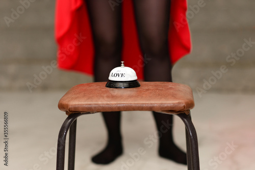 Fototapeta Bell to call a prostitute in a brothel