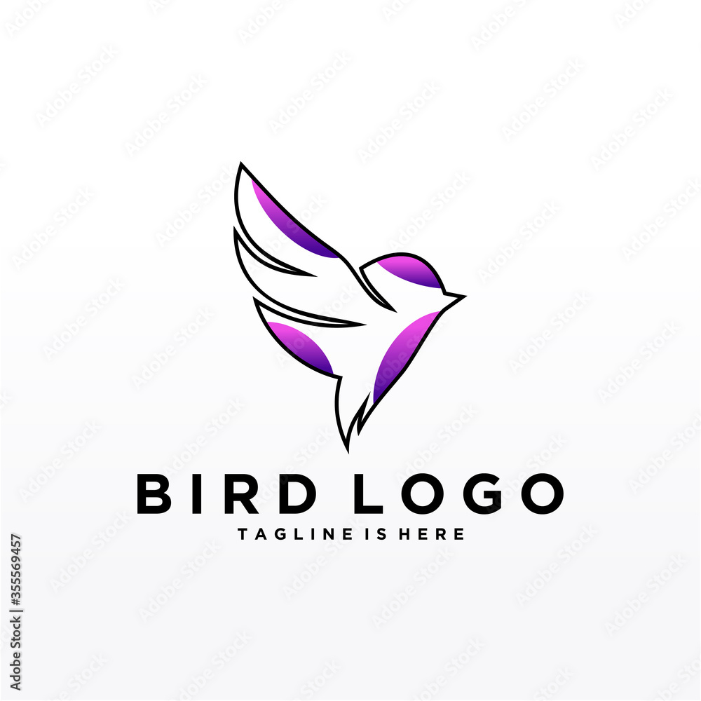 Abstract Bird Logo design vector template. Creative Dove Logotype business technology concept symbol icon. Abstract Bird Logo design vector template. Creative Dove Logotype business technology concept symbol icon.