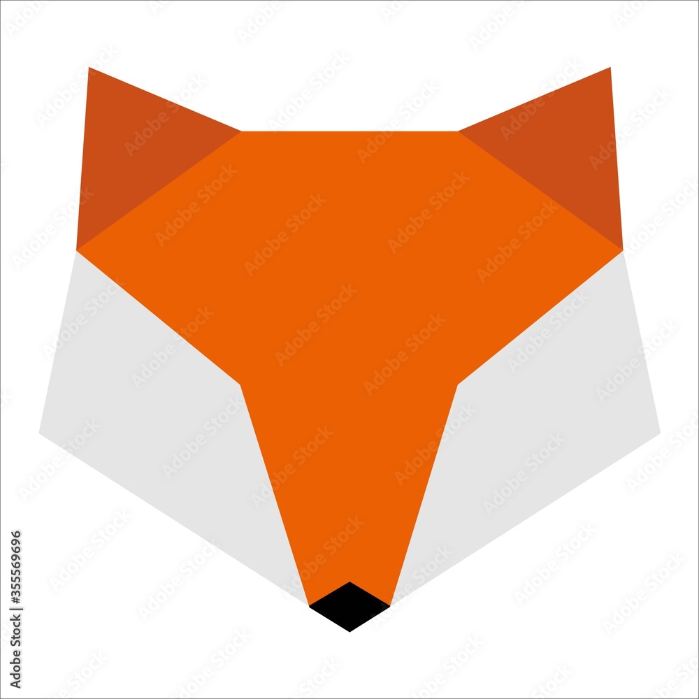 abstract design of a fox head vector logo template abstract design of a fox head vector logo template