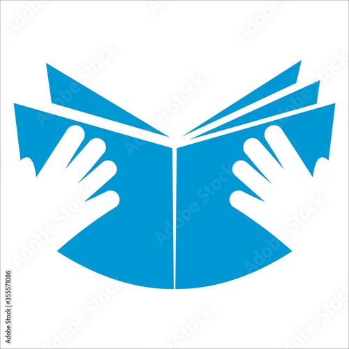 book logo designs template, education design concept. vector illustration