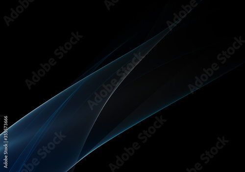 Abstract background waves. Black and cyan blue abstract background for wallpaper oder business card