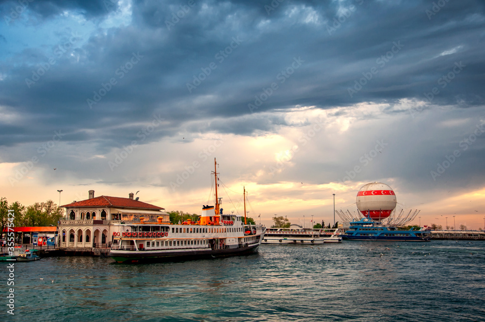 The traditional ferries of the city lines are one of the symbols of Istanbul.  