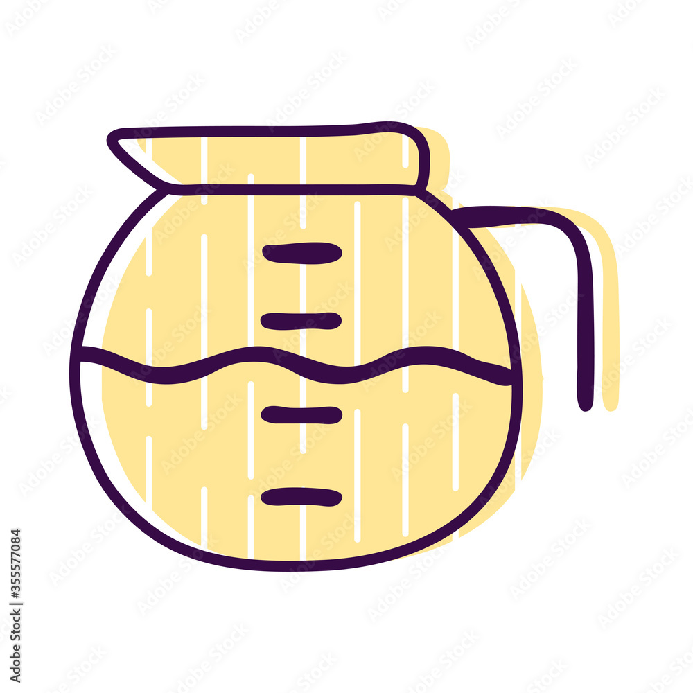 coffee pot line and fill style icon vector design coffee pot line and fill style icon vector design