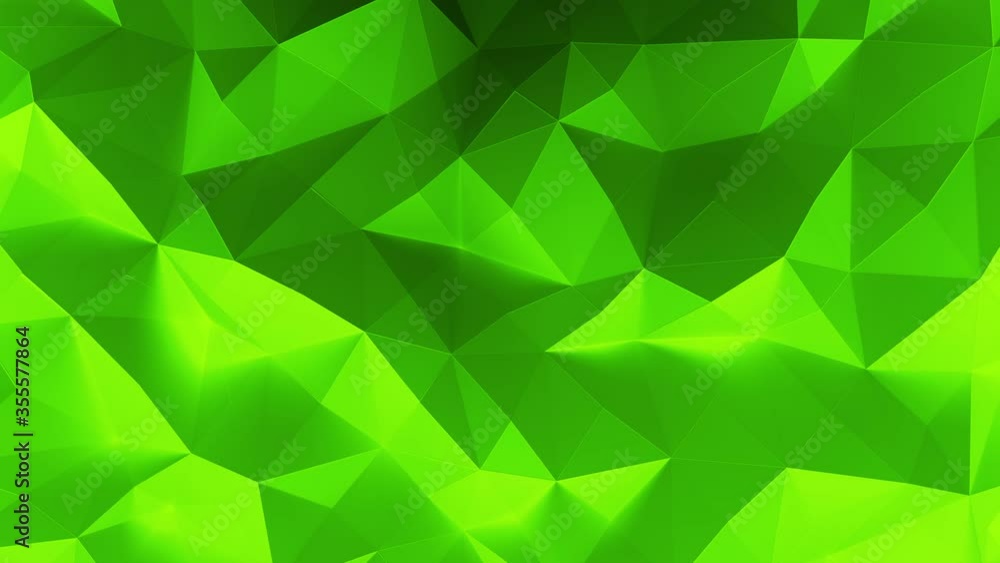Abstract waving green polygonal geometrical looping background Abstract waving green polygonal geometrical looping background